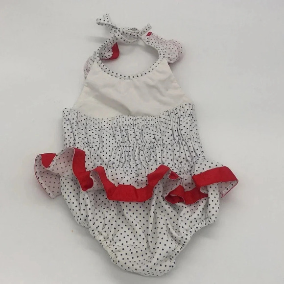 Eliza James 1 Piece Halter Ruffle Polka Dot Swim Summer Outfit 24 Months - Picture 2 of 4